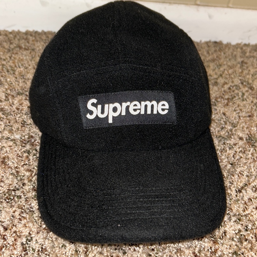 SUPREME X POLARTEC CAMP CAP BLACK